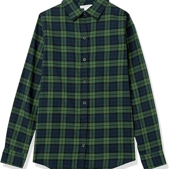 Women's Classic-Fit Long-Sleeve Lightweight Plaid Flannel Shirt‎ - Picture 6 of 6